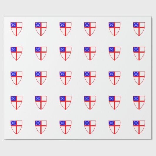 Episkopales Schild Geschenkpapier (Flach)