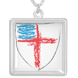 Episkopales Schild Versilberte Kette