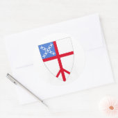 Episkopalier für den Frieden in der gesamten Kirch Runder Aufkleber (Umschlag)