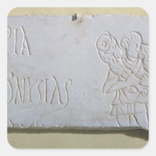 Epitaph mit einem Relief des Guten Hirten Quadratischer Aufkleber