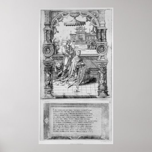Epitaph von Margaret von Österreich Poster (Vorne)