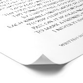 Epitaph zu einem Hund, Lord Byron Gedicht Poster (Ecke)