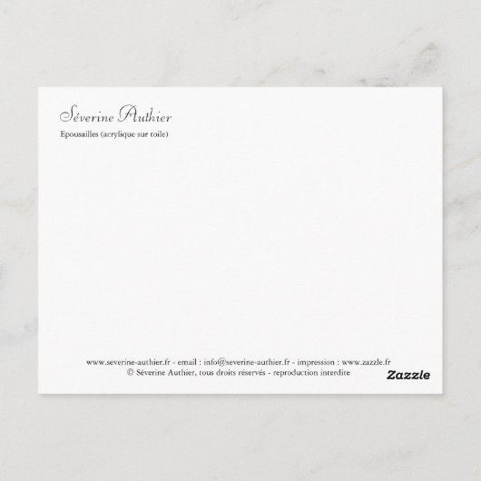 Epousailles Postkarte (Rückseite)