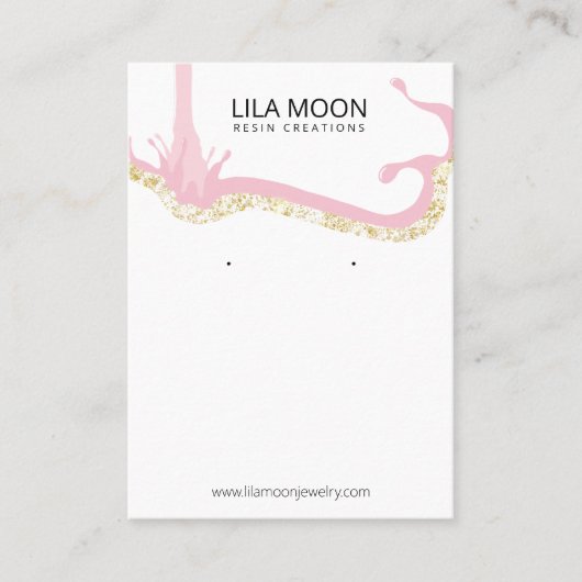 Epoxy Resin Earring Cards Visitenkarte (Vorderseite)