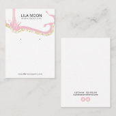 Epoxy Resin Earring Cards Visitenkarte (Vorne/Hinten)