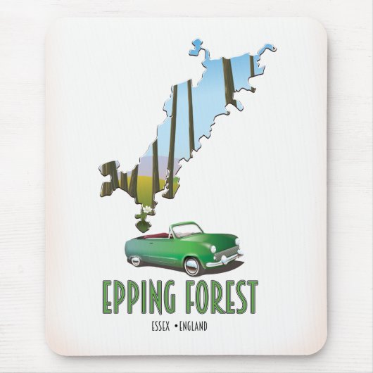 Epping Forest Essex England map Mousepad (Vorne)