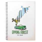 Epping Forest Essex England map Notizblock (Vorderseite)