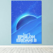 Epsilon Eridani b sci-fi Reiseposter Leinwanddruck (Insitu (Holzboden))