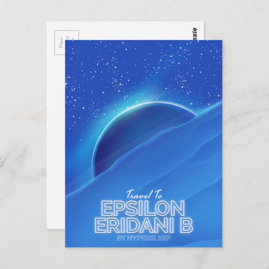 Epsilon Eridani b sci-fi Reiseposter Postkarte (Vorne/Hinten)