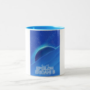 Epsilon Eridani b sci-fi Reiseposter Zweifarbige Tasse