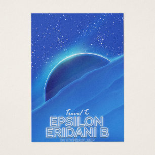 Epsilon Eridani b Science Fiction Travel Poster