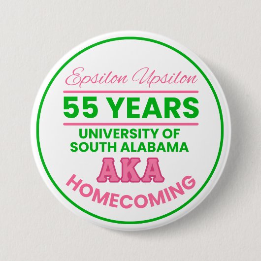 Epsilon Upsilon Custom Homecoming Button (Vorderseite)