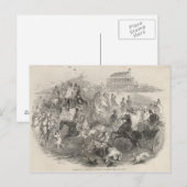 Epsom Races, 'Derby Day': Verlass des Kurses Postkarte (Vorne/Hinten)