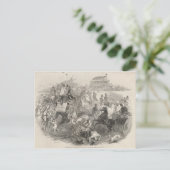 Epsom Races, 'Derby Day': Verlass des Kurses Postkarte (Stehend Vorderseite)