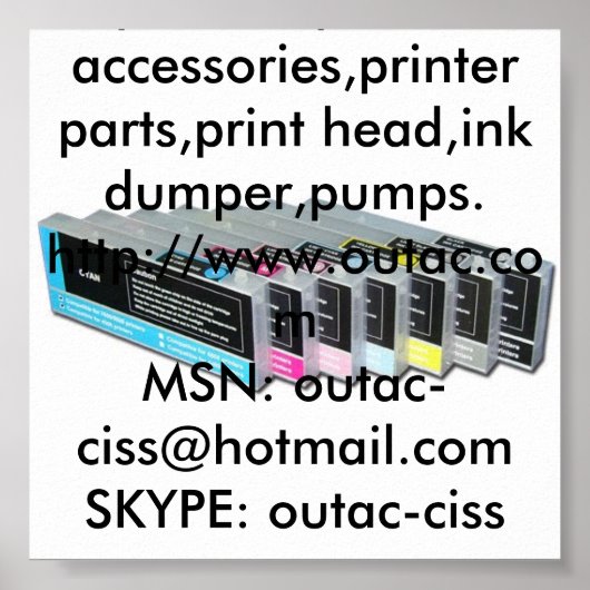 Epson 4450,Epson 4880 Refill able Cartridge etc. Poster (Vorne)