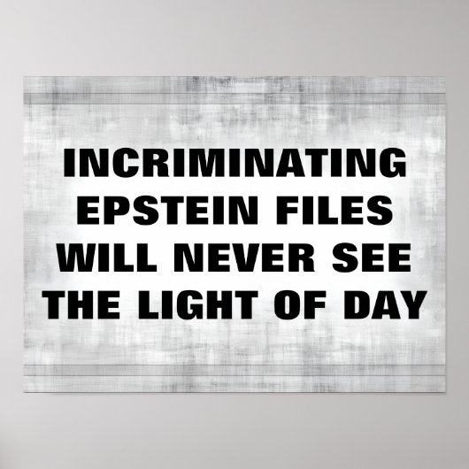 Epstein Files Poster (Vorne)