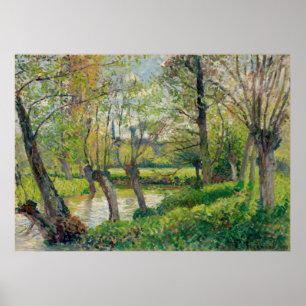 Epte in Eragny, Untergehende Sonne von Camille Pis Poster