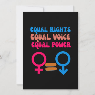 Equal Rights Equal Voice Feminist  Equality Resist Einladung