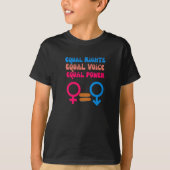 Equal Rights Equal Voice Feminist  Equality Resist T-Shirt (Vorderseite)