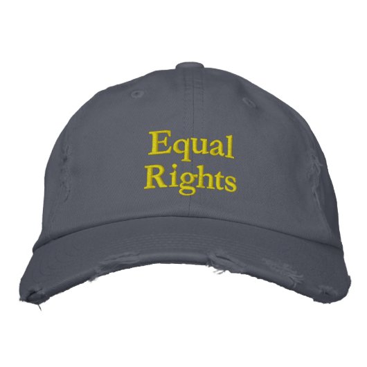 "Equal rights"-Obergrenze Bestickte Baseballkappe (Vorderseite)