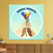 Equal Rights Rainbow Flower – Diversity and Unity Leinwanddruck (Insitu (Wohnzimmer))