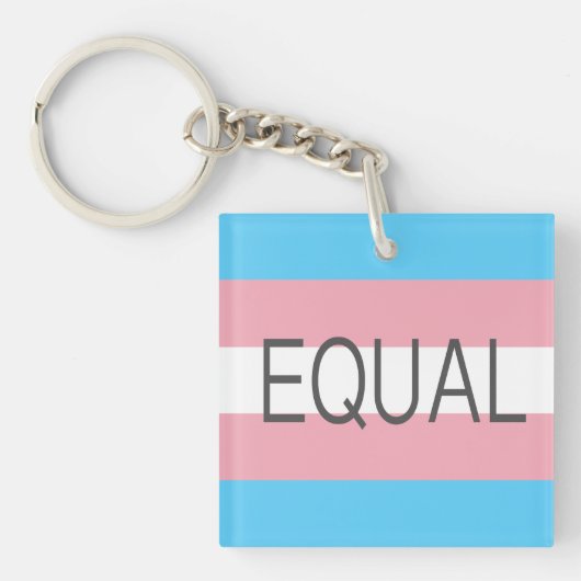 EQUAL Transgender-Flagge Schlüsselanhänger (Vorderseite)