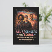 Equal Under Every Flag Dankeskarte (Stehend Vorderseite)