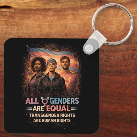 Equal Under Every Flag Schlüsselanhänger (Rückseite)