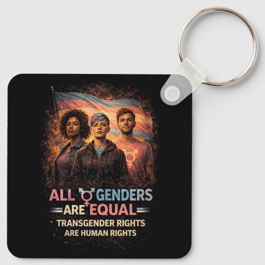 Equal Under Every Flag Schlüsselanhänger (Rückseite)