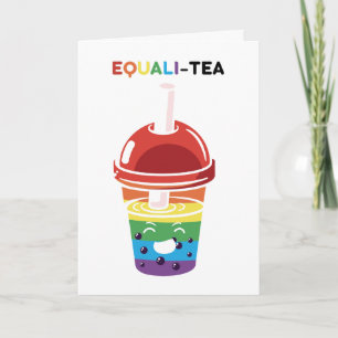 Equalitea LGBTQ Stolz Regenbogenflagge Boba Bubble Karte