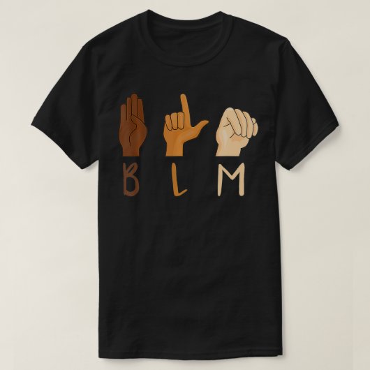 Equality ASL Sign BLM Geschenk T-Shirt (Design vorne)