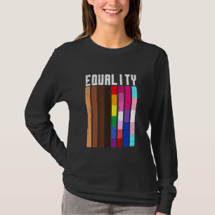 Equality Black Lgbt Pride Rainbow Gay Bi T T-Shirt