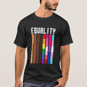 Equality Black Lgbt Pride Rainbow Gay Bi T T-Shirt
