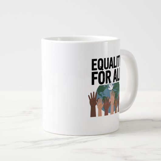 Equality For All – Human Rights Day 2025 Jumbo-Tasse (Vorderseite Rechts)