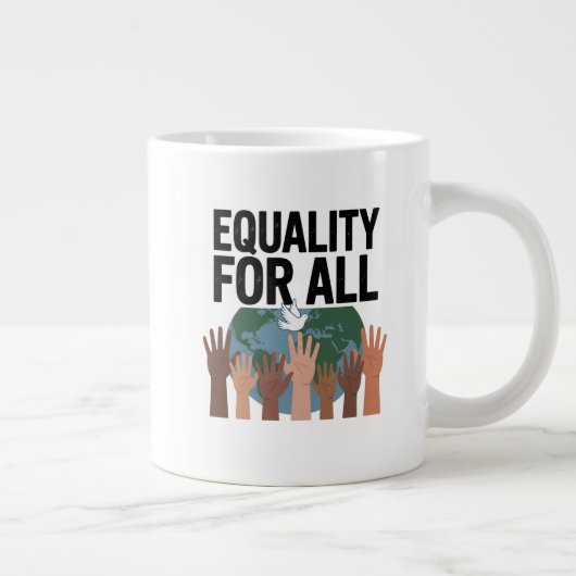 Equality For All – Human Rights Day 2025 Jumbo-Tasse (Rechts)