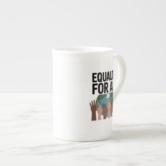 Equality For All – Human Rights Day 2025 Porzellantasse (Vorderseite Rechts)
