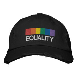 Equality Gay Pride Rainbow Bestickte Baseballkappe
