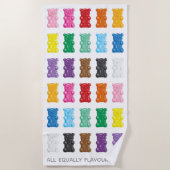 Equality Gummy Bears Beach Handtuch (Vorderseite)
