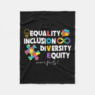 Equality Inclusion Diversity Equity Liebe Autismus Fleecedecke