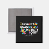 Equality Inclusion Diversity Equity Liebe Autismus Magnet (Vorderseite/Rückseite)