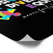 Equality Inclusion Diversity Equity Liebe Autismus Poster (Ecke)