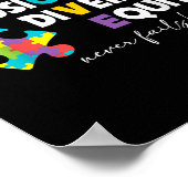 Equality Inclusion Diversity Equity Liebe Autismus Poster (Ecke)