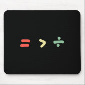 Equality Is Greater Than Division Math Black Histo Mousepad (Vorne)