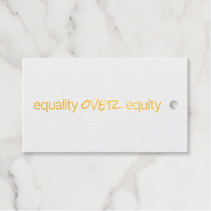 Equality over Equity Foil Gift Tag Geschenkanhänger