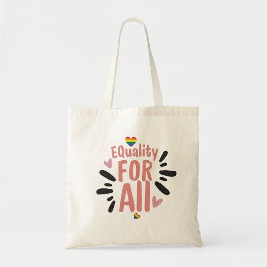 Equality Pride Month Tote Bag – Rainbow LGBTQ Tragetasche (Vorne)