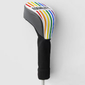 Equality Pride Rainbow Golf Head Cover Golf Headcover (angewinkelt)