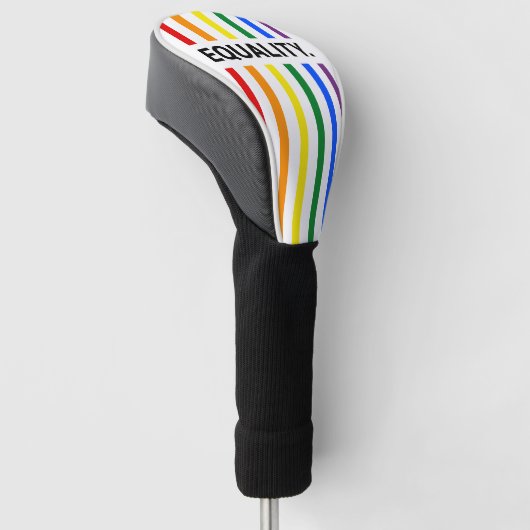 Equality Pride Rainbow Golf Head Cover Headcover (angewinkelt)