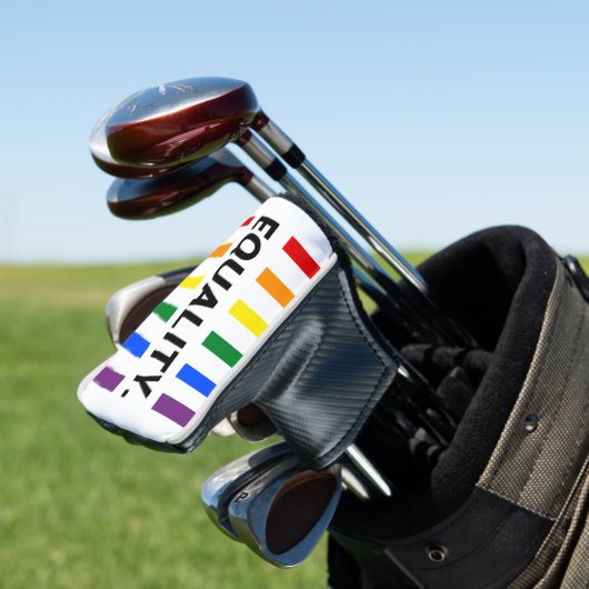 Equality Pride Rainbow Putter Head Cover Golf Headcover (In Situ)