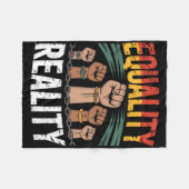 Equality Reality - Juneteenth Schwarze Geschichte  Fleecedecke (Vorderseite (Horizontal))