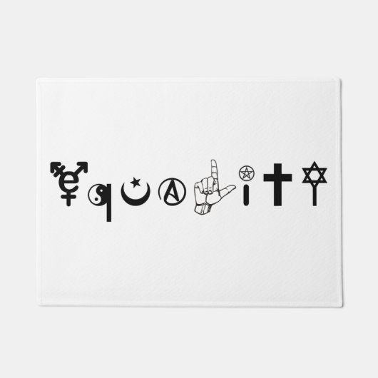 Equality Symbols Light Door Mat Fußmatte (Vorderseite)